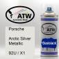 Preview: Porsche, Arctic Silver Metallic, 92U / X1: 400ml Sprühdose, von ATW Autoteile West.